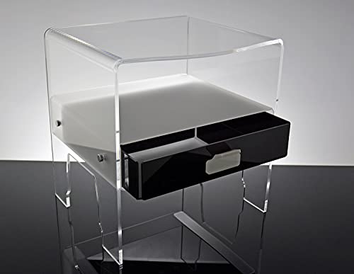 Slato Nachttisch mit Schublade Modernes Design aus Acryl Nemesi (40 × 38 × H 42 cm) von Slato