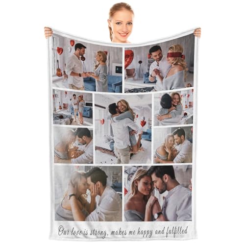 Die personalisierte Decke mit Foto ist ein Überraschungsgeschenk für Freunde, Familie, Vater, Mutter, Kinder, Freundin, Freund an Geburtstagen, Weihnachten, Halloween, Hochzeiten und Jubiläen von Sleeable