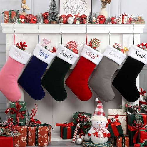 Sleeleece Nikolausstrumpf Personalisiert,Weihnachtsstrumpf Personalisierter mit Namen,18 Inch Nikolausstrumpf Groß,Bestickter Nikolausstrumpf Christmas Stockings Weißem Plüschbündchen Kamin hängende Sleeleece Nikolausstrumpf Personalisiert,Weihnachtsstrumpf Personalisierter mit Namen,18 Inch Nikolausstrumpf Groß,Bestickter Nikolausstrumpf Christmas Stockings Weißem Plüschbündchen Kamin hängende von Sleeleece