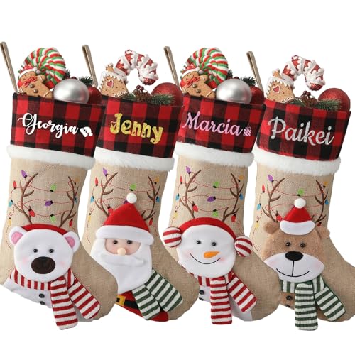 Sleeleece Weihnachtsstrumpf Personalisiert 46cm Großer Nikolausstrumpf mit Namen Kinder,Weihnachtssocken Kamin Hängenden Strumpf für Feiertags Familienparty,nikolausstiefel Personalisiert Sleeleece Weihnachtsstrumpf Personalisiert 46cm Großer Nikolausstrumpf mit Namen Kinder,Weihnachtssocken Kamin Hängenden Strumpf für Feiertags Familienparty,nikolausstiefel Personalisiert von Sleeleece