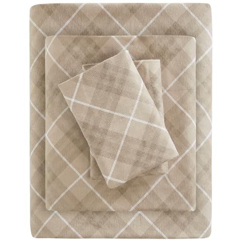 Sleep Philosophy True North by Kuscheliges Flanell-Bettwäsche-Set, 100% Baumwolle, Bedruckt, Tiere, Sterne, niedlich, ultraweich, für kaltes Wetter, voll, hellbraunes Karomuster, 4-teilig Sleep Philosophy True North by Kuscheliges Flanell-Bettwäsche-Set, 100% Baumwolle, Bedruckt, Tiere, Sterne, niedlich, ultraweich, für kaltes Wetter, voll, hellbraunes Karomuster, 4-teilig von Sleep Philosophy