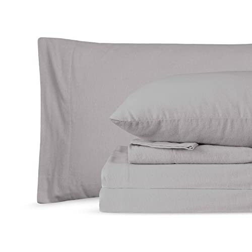 Sleepdown Bettlaken-Set, 100% Baumwolle, 160 g/m², Frostgrau, Kingsize-Bett Sleepdown Bettlaken-Set, 100% Baumwolle, 160 g/m², Frostgrau, Kingsize-Bett von Sleepdown
