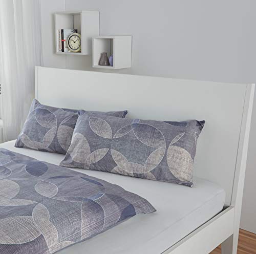 Sleepdown Geometric Illusion 5056242787242 Kissenhülle, 100 % Baumwolle, Grau, 1 Paar von Sleepdown