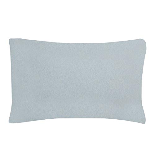 Sleepdown Jersey Melange Housewife Standard Kissenbezüge Paar Pack Warm Cosy Easy Care Plain Yarn Dyed Pillow Cover Bed Linen - 50cm x 75cm - Silver von Sleepdown