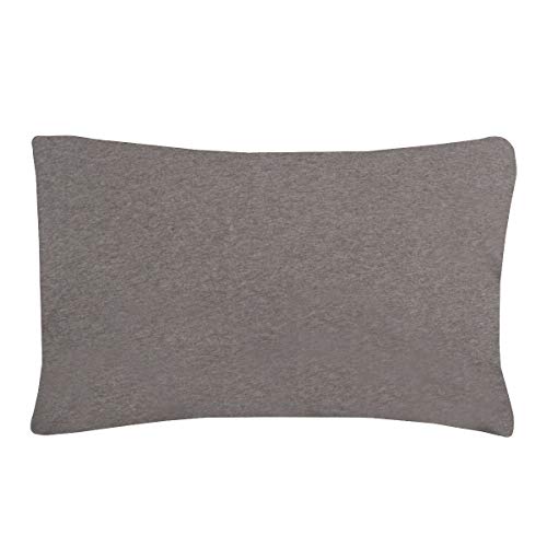 Sleepdown Jersey Melange Housewife Standard-Kissenbezug, warm, gemütlich, pflegeleicht, einfarbig, garngefärbt, 50 x 75 cm, gebranntes Taupe von Sleepdown