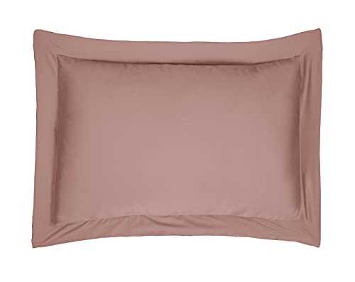 Sleepdown Kissenbezüge, 100 % Baumwollsatin, 2 Stück, Oxford-Kissenbezüge, antiallergisch, Fadenzahl 300, Luxus-Bettwäsche, 50 x 75 cm, Blush Pink von Sleepdown
