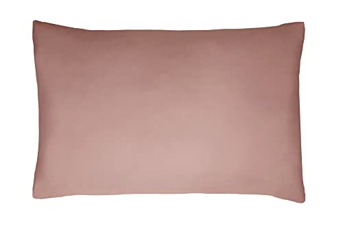 Sleepdown Kissenbezug aus 100% Baumwollsatin, 2 Stück, antiallergisch, Fadenzahl 300, luxuriös, 50 x 75 cm, Rosa von Sleepdown