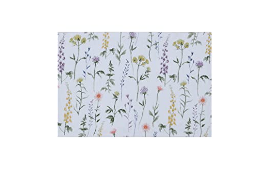Sleepdown Meadow Tischsets mit Blumenmuster, ideal für Küche, Esstisch, rutschfest, waschbar, hitzebeständig, 4 Stück, Weiß Sleepdown Meadow Tischsets mit Blumenmuster, ideal für Küche, Esstisch, rutschfest, waschbar, hitzebeständig, 4 Stück, Weiß von Sleepdown