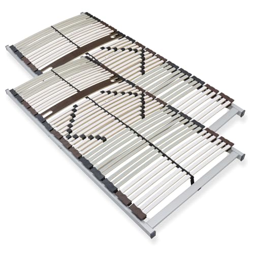 Sleepneo Lattenrost 180x200 cm Traglast 200 kg fertig montiert 40 Latten Härteverstellung Birkenschichtholz 7-Zonen Mittelgurt Made in Germany von Sleepneo