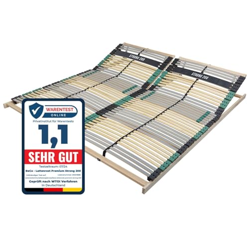 Sleepneo Lattenrost 200x200 Premium Strong bis 200Kg, Kopfteil verstellbar, 7-Zonen-Lattenrost mit 42 Latten, Made in Germany, extra stabil aus Buchenholz Sleepneo Lattenrost 200x200 Premium Strong bis 200Kg, Kopfteil verstellbar, 7-Zonen-Lattenrost mit 42 Latten, Made in Germany, extra stabil aus Buchenholz von Sleepneo