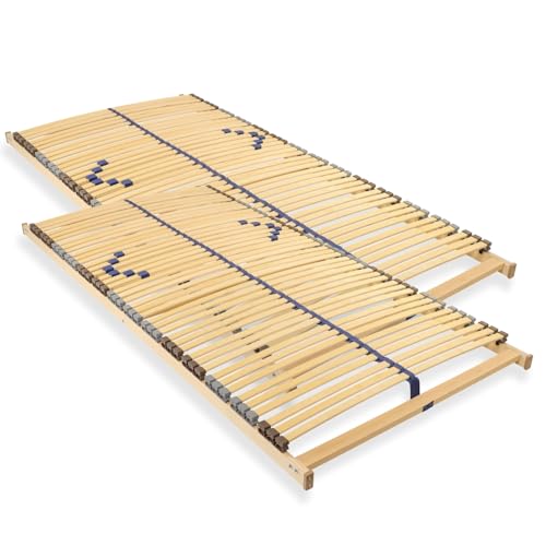 Sleepneo Lattenrost 200x200 cm fertig montiert Blauer Engel-Zertifizierung 42 Latten 7-Zonen Traglast ca. 150 Kg Birkenschichtholz Made in Germany von Sleepneo