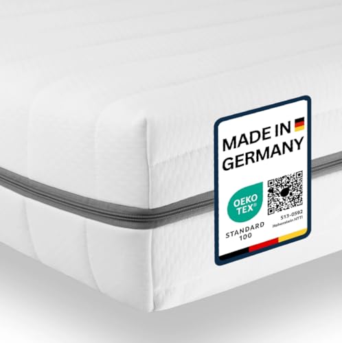 Sleepneo Matratze 100x190 - Ergonomische Kaltschaummatratze - 7-Zonen-Matratze H3 - Oeko TEX Zertifiziert - Waschbarer Bezug - 2in1 Matratzen Härtegrad - atmungsaktiv - Höhe 15 cm Sleepneo Matratze 100x190 - Ergonomische Kaltschaummatratze - 7-Zonen-Matratze H3 - Oeko TEX Zertifiziert - Waschbarer Bezug - 2in1 Matratzen Härtegrad - atmungsaktiv - Höhe 15 cm von Sleepneo