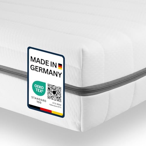 Sleepneo Matratze 140x200 - Ergonomische Kaltschaummatratze - 7 Zonen Matratze - Matratze H2 H3 - Oeko TEX Zertifiziert - Waschbarer Bezug - 2in1 Matratzen Härtegrad - atmungsaktiv - Höhe 15 cm von Sleepneo