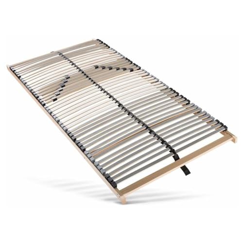 Stabiler Lattenrost 90x200, Lattenrahmen aus Buche, 42 Latten, 7 Komfortzonen, Federholzrahmen Made in Germany, Lattenrost 90 x 200 cm starr, hohe Traglast bis 150Kg von Sleepneo