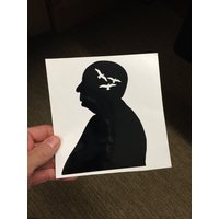 Alfred Hitchcock Silhouette Und Film The Birds Vinyl Aufkleber von SleepoverTradingCo