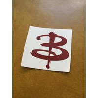 Buffy The Vampire Slayer Logo Buchstabe B Vinyl Aufkleber von SleepoverTradingCo