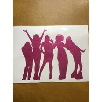 Spice Girls Pop Musik Rosa Glitzer Vinyl Aufkleber | Spice Up Your Life von SleepoverTradingCo