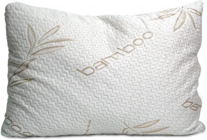 Sleepsia Kopfkissen Bambuskissen mit geschreddertem Memory Schaum, Füllung: 100 % Polyester von Sleepsia