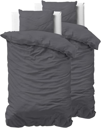 Sleeptime 100% Baumwolle Bettwäsche 155cm x 220cm 4teilig Anthrazit - weich & bügelfrei Bettbezüge mit Reißverschluss - Einfarbig Bettwäsche Set mit 2 Kissenbezüge 80cm x 80cm Sleeptime 100% Baumwolle Bettwäsche 155cm x 220cm 4teilig Anthrazit - weich & bügelfrei Bettbezüge mit Reißverschluss - Einfarbig Bettwäsche Set mit 2 Kissenbezüge 80cm x 80cm von Sleeptime