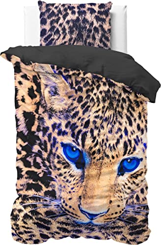 Sleeptime Bettwäsche 2teilig 135cm x 200cm 2teilig braun - Cheetah - weich & bügelfrei Bettbezüge mit Reißverschluss - Bettwäsche Set mit 1 Kissenbezüge 80cm x 80cm Sleeptime Bettwäsche 2teilig 135cm x 200cm 2teilig braun - Cheetah - weich & bügelfrei Bettbezüge mit Reißverschluss - Bettwäsche Set mit 1 Kissenbezüge 80cm x 80cm von Sleeptime