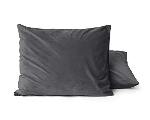 Sleeptime Kissenbezug Samt 60x70 cm - 2er Set - Glatt Weicher Kissenbezüge - Anthrazit - Kissenhülle 60x70 - Mit Hotelverlsuss Sleeptime Kissenbezug Samt 60x70 cm - 2er Set - Glatt Weicher Kissenbezüge - Anthrazit - Kissenhülle 60x70 - Mit Hotelverlsuss von Sleeptime