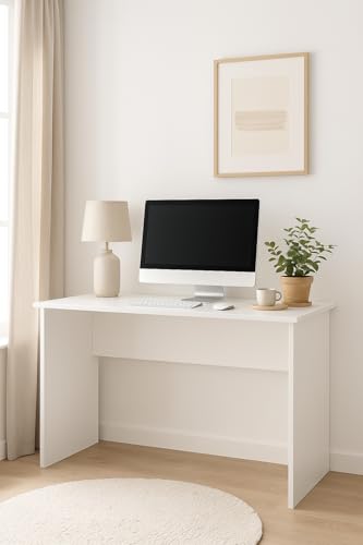 Schreibtisch 90 cm – Modernes Computer Schreibtisch Weiß – Großer Arbeitstisch für Home Office, Kinderzimmer, Studenten – Stabiler PC Tisch, platzsparend 90x75x51 (Weiß) von Sleepy shop 24 YOUR PERFECT MATTRESS
