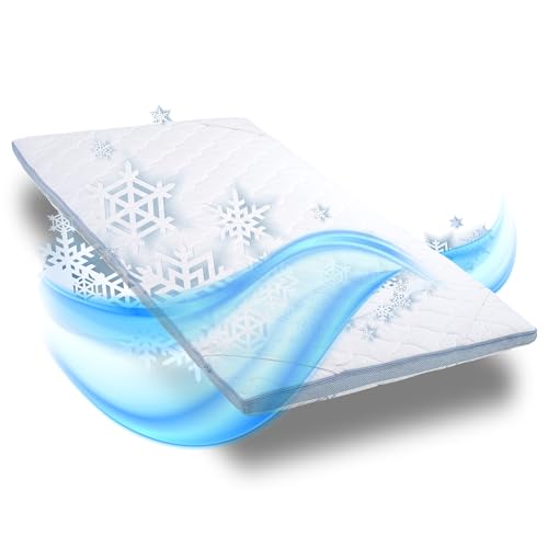 Sleezzz CloudComfort Matratzentopper mit Sommer- und Winterseite, 7 Zonen, 7 cm Höhe, Kaltschaum, Waschbarer Bezug (80 x 200 cm) von Sleezzz