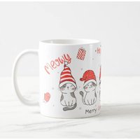 Weihnachten Tasse Katze Christmas Mug Cat Meowy von SleiDesign