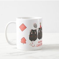 Weihnachten Tasse Katze Christmas Mug Cat Meowy von SleiDesign