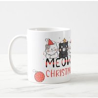 Weihnachten Tasse Katze Christmas Mug Cat Meowy von SleiDesign