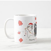 Weihnachten Tasse Katze Christmas Mug Cat Meowy von SleiDesign