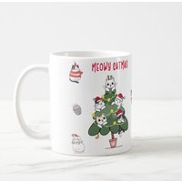 Weihnachten Tasse Katze Christmas Mug Cat Meowy von SleiDesign