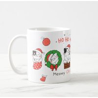 Weihnachten Tasse Katze Christmas Mug Cat Meowy von SleiDesign