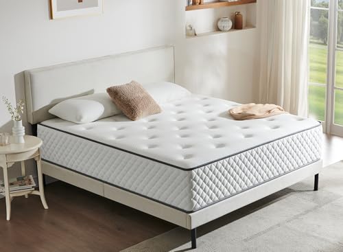 Sleremind Matratze 140x200 cm, Taschenfederkernmatratze Härtegrad H3 mittelfest, 7 Zonen Matratzen mit hochwertigem Komfortschaum, Rückenentlastende, Rollmatratze Höhe 22cm von Sleremind