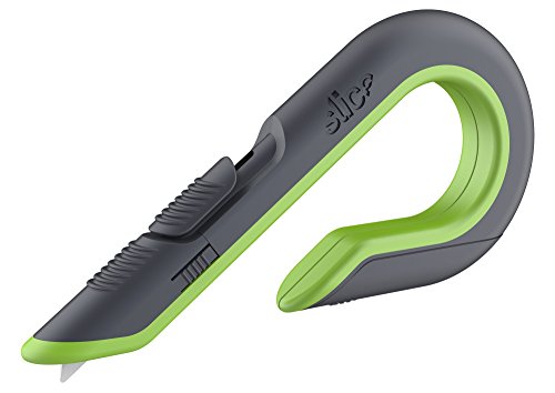 Slice 10503 | Sicherheits-Kartonmesser mit automatischem Klingenrückzug| Keramik-Sicherheitsklinge, beidhändig nutzbar | ergonomischer Griff von Slice