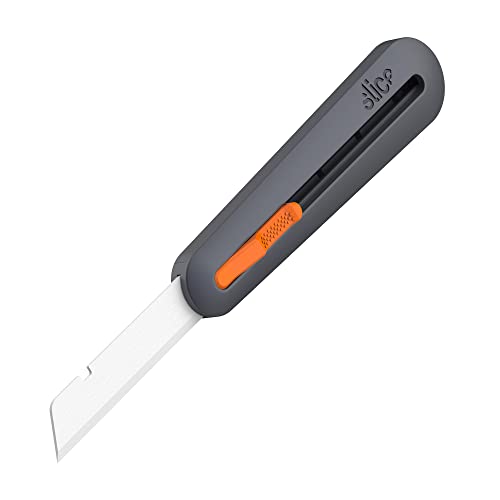 Slice 10559 | Industrie-Cuttermesser mit manueller Klingenverstellung | robuster Griff aus glasfaserverstärktem Nylon | Klinge ausfahrbar bis 7,6cm, orange von Slice