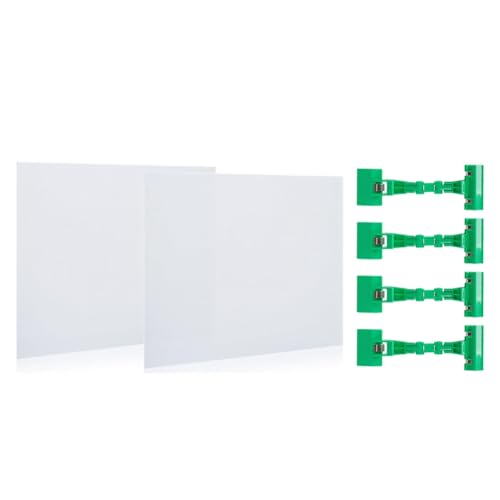 Slicooken 2 Stück Tonsieb für Töpferwerkzeug, Keramik-Ton-Spritzschutz, Töpferschild mit 4 Stück Verstellbarem Mechanischen Clip von Slicooken