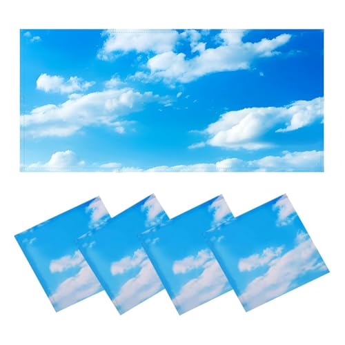 Slicooken 4PCS Fluoreszenzlichtabdeckung Lichtabdeckungen f¨¹r Deckenleuchten f¨¹r Klassenzimmer, B¨¹ro, Krankenh?user, Heimblau von Slicooken