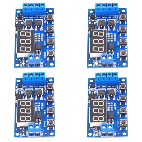 Slicooken 4X DC 12V 24V LED Licht Digitale Zeit Verzögerung Timing Verzögerung Relais Schalt Kreis Dual Mos Tube Control Board Module Slicooken 4X DC 12V 24V LED Licht Digitale Zeit Verzögerung Timing Verzögerung Relais Schalt Kreis Dual Mos Tube Control Board Module von Slicooken