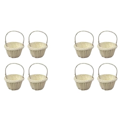 Slicooken 8er-Pack Geflochtene Mini-K?, Blumenkorb f¨¹r Hochzeiten, 8 X 5 cm ?e K? f¨¹r Blumenm?Dchen, K? f¨¹r Blumenm?Dchen, Geflochtene Blumen von Slicooken