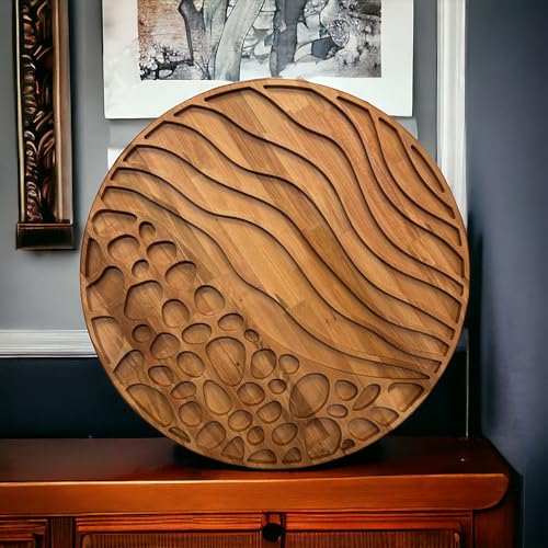 Slidix Akustikpaneele Wandpaneele runde Wandkunst Wanddeko Wandskulptur Wanddekor Holz von Slidix