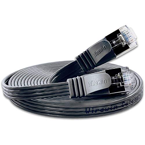 Slim Wirewin PKW-STP-SLIM-KAT6 1.0 SW RJ45 Netzwerkkabel, Patchkabel CAT 6 U/FTP 1.00m Schwarz flach von Slim Wirewin