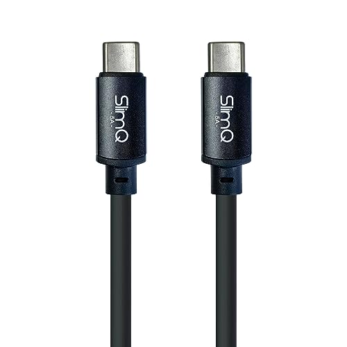 SlimQ 100W USB C auf USB C Ladekabel Typ-C auf Typ-C Schnellladung für MacBook iPad Galaxy Surface Pixel LG Switch (1,5m, Grau) von SlimQ