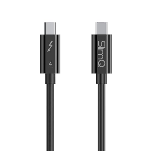 SlimQ USB C auf USB C Kabel - 240W Aufladen - 40Gbps Datenübertragung - Unterstützt 8K/60Hz Kabel Kompatibel mit Thunderbolt 4 (1M / 1.0 m) von SlimQ