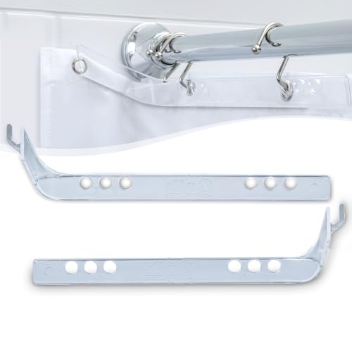 SlipX Solutions Duschvorhang Spritzschutz hält den Liner bündig an der Wand, um Wasser in Ihrer Dusche zu halten, klebfrei, 2 Schutzvorrichtungen pro Packung. SlipX Solutions Duschvorhang Spritzschutz hält den Liner bündig an der Wand, um Wasser in Ihrer Dusche zu halten, klebfrei, 2 Schutzvorrichtungen pro Packung. von SlipX Solutions