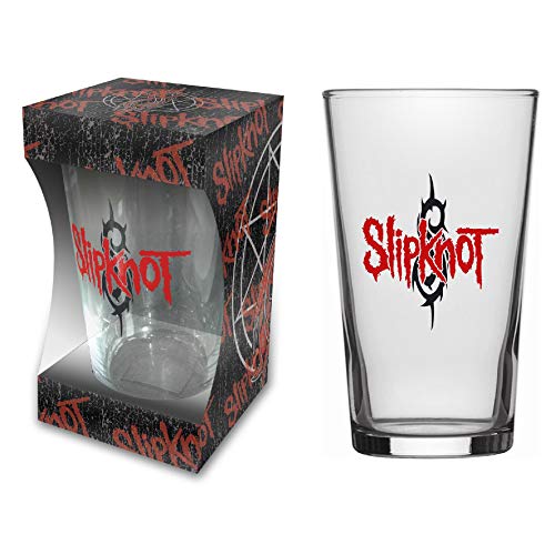 Slipknot Slipknot Logo Unisex Pint-Glas klar Glas 0,5 l Alkohol & Party, Band-Merch, Bands von Slipknot