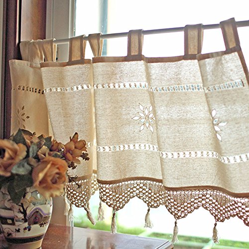 Slivercolor Scheibengardine Vorhang/Kurze Küchengardine/Kaffee Schiebevorhang/Klein Bistrogardine/Hälfte für Home Dekoration Kitchen Slivercolor Scheibengardine Vorhang/Kurze Küchengardine/Kaffee Schiebevorhang/Klein Bistrogardine/Hälfte für Home Dekoration Kitchen von Slivercolor