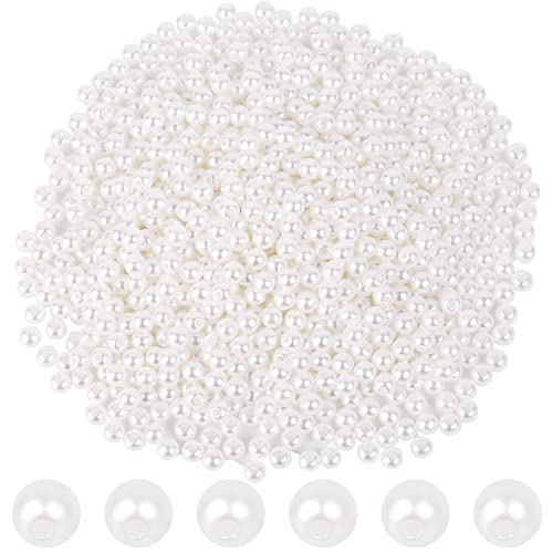 1000 Stück Kunstperlen 6 mm Weiße Perlenperlen für die Schmuckherstellung lose Perlen mit Löchern runde Kunstperlen zum Basteln von Armbändern Halsketten 1000 Stück Kunstperlen 6 mm Weiße Perlenperlen für die Schmuckherstellung lose Perlen mit Löchern runde Kunstperlen zum Basteln von Armbändern Halsketten von Sliverdew