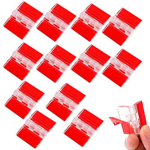 12 Stück Scharnier Klar Acryl Scharniere Klein Transparent Kunststoff Klavierscharnier Selbstklebend klappbar scharniere Werkzeuge für Schrank Schublade Möbel DIY Display Ständer 35x25mm von Sliverdew