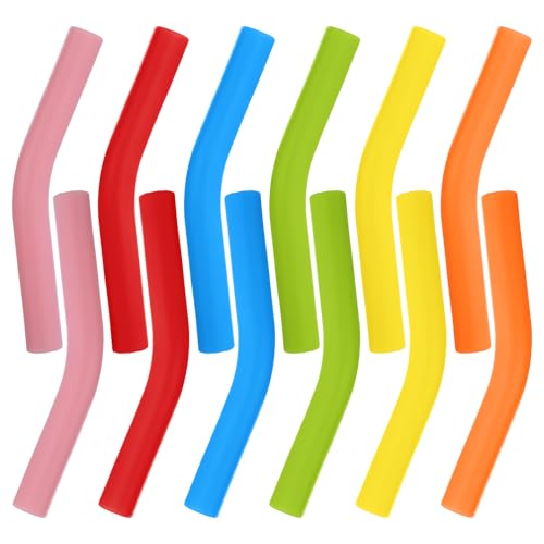 12 Stück Silikon Strohspitzen Silikon Stroh Winkelspitze, Silikon-Strohhalmdüse Multicolor Silikon-Strohhalme - Wiederverwendbar, Silikon-Trinkhalmspitzenabdeckungen Trinkhalm Silikon Kurz, 6 Farben 12 Stück Silikon Strohspitzen Silikon Stroh Winkelspitze, Silikon-Strohhalmdüse Multicolor Silikon-Strohhalme - Wiederverwendbar, Silikon-Trinkhalmspitzenabdeckungen Trinkhalm Silikon Kurz, 6 Farben von Sliverdew